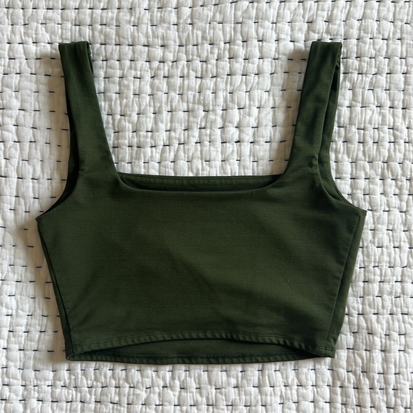 Forest Green Reformation Cropped Tank - Picture 2 of 4